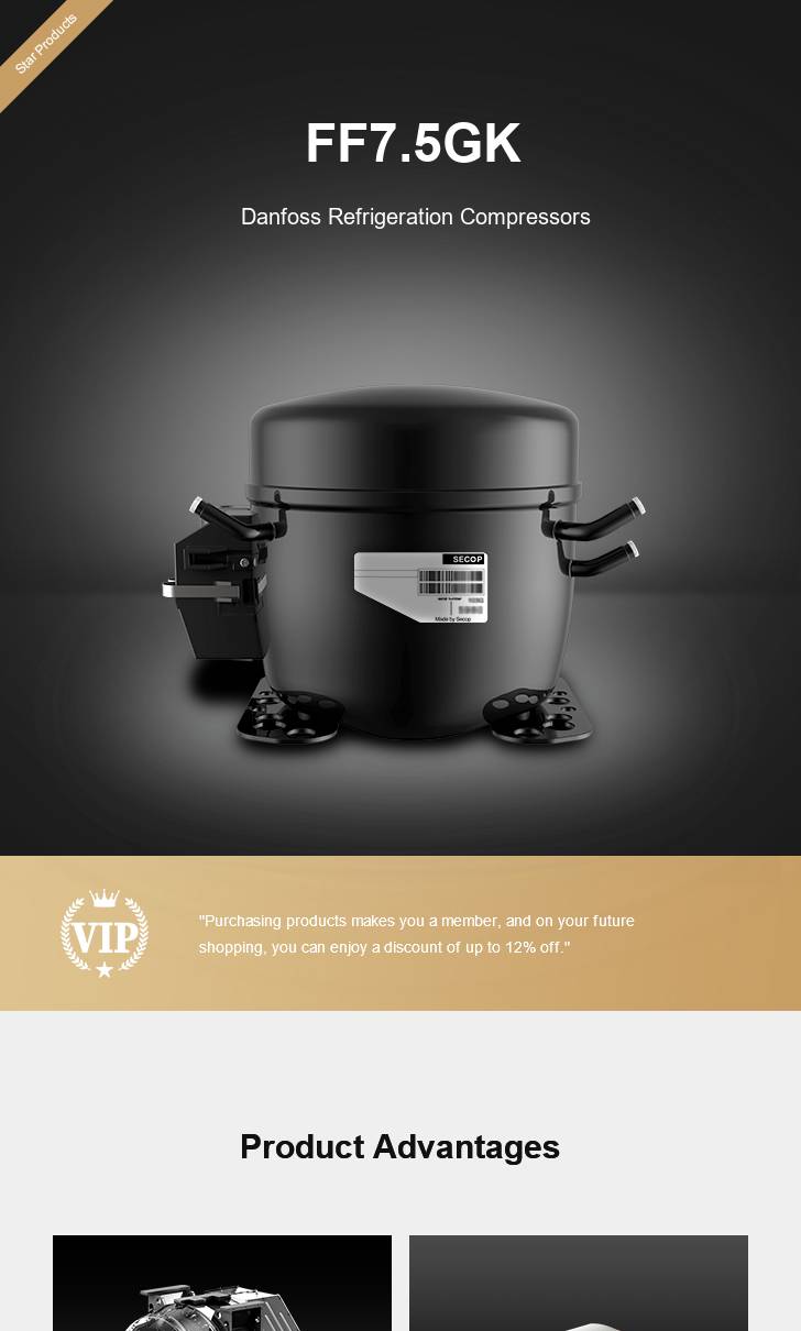 Danfoss Compressor FF7.5GK, technical parameters pdf, structure diagram